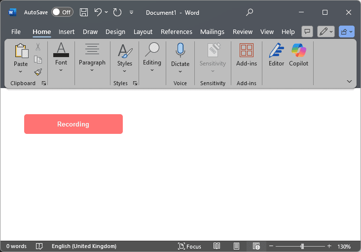 Supatype in Microsoft Word - Recording
